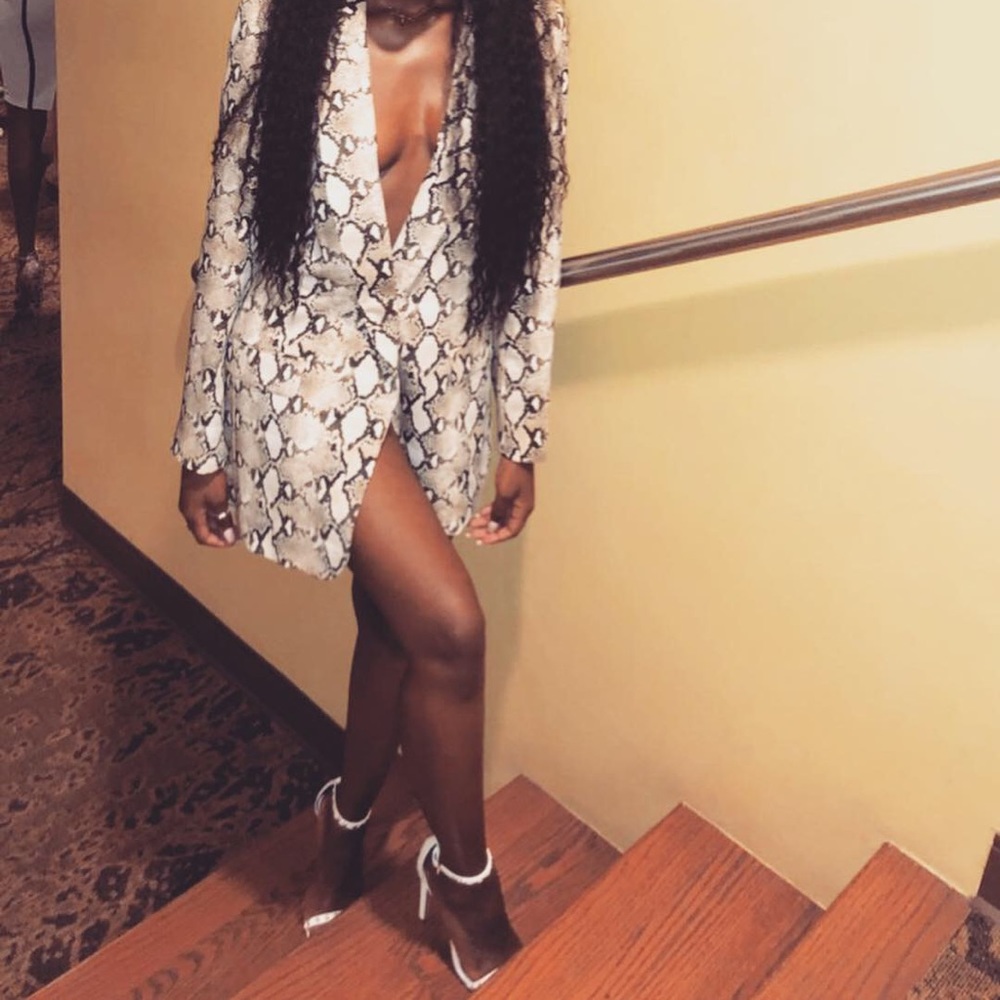 Snake print blazer